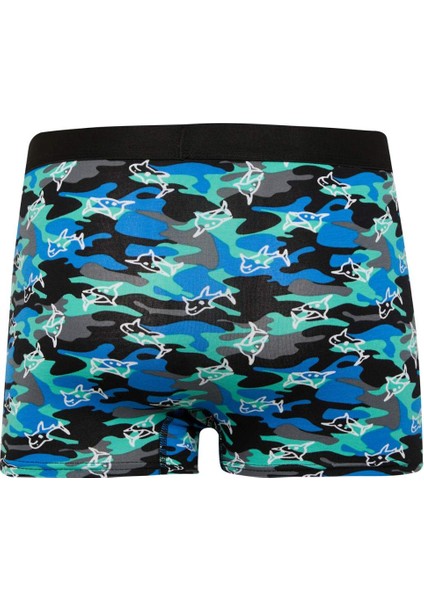 Regular Fit Kamuflaj Desenli 3'lü Boxer