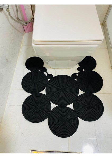 Jüt, Hasır, Paspas, Banyo Paspası, Klozet Önü Paspası, Klozet Paspas, Çift Taraflı