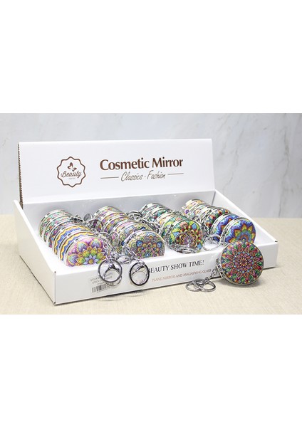 çınar ticaret taşlı el aynası anahtarlık model 6