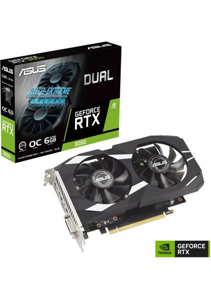 çınar ticaret asus geforce dual-rtx3050-o6g 6gb gddr6 96bıt 1xhdmı 1xdp 1xdvı ekran kartı