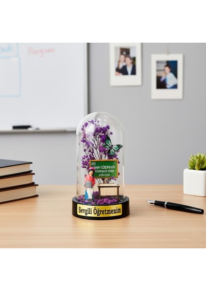 çınar ticaret sıralı biblolu ters fanus - öğretmenler günü hediyesi fiyatları