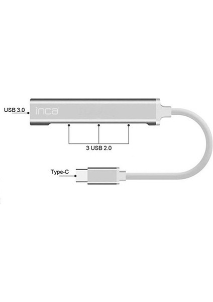 çınar ticaret ınca ıusb-04t type-c 3 x 2.0 usb çoklayıcı fiyatları