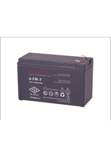 çınar ticaret makelsan 12v 7ah tam bakımsız kuru akü
