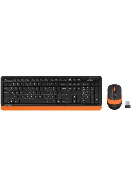 çınar ticaret a4 tech fg1010 turuncu q mm 2.4g kablosuz klavye mouse set
