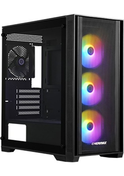 çınar ticaret enermax starryfort sf21 600w 80+ temperlı cam siyah usb3.0 gamıng atx kasa