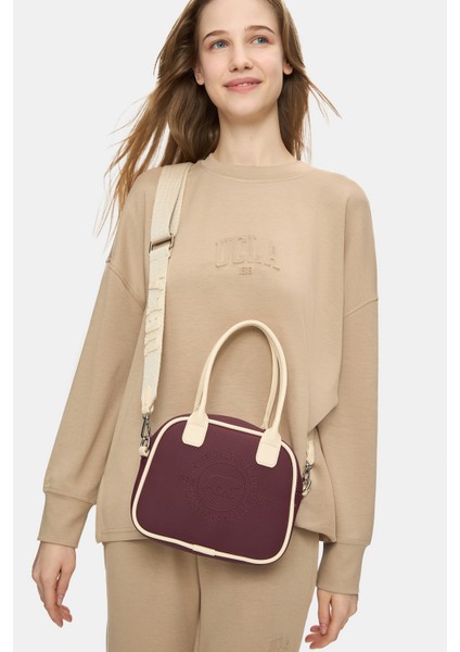 AZURA Bordo Askılı Suni Deri Çapraz Çanta - Kadın Çanta