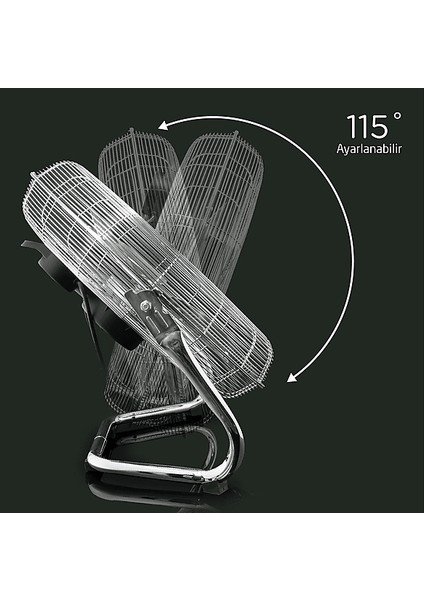 Koenıc Kff 45322 M Yer Tipi Vantilatör Krom fiyatları