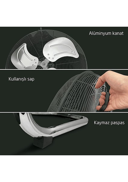 Koenıc Kff 45322 M Yer Tipi Vantilatör Krom indirimleri