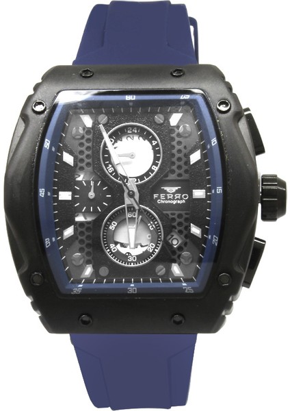 Ferro Lacivert Renk Silikon Kordunlu Erkek Kol Saati TH-FM31351DWT-ZA2