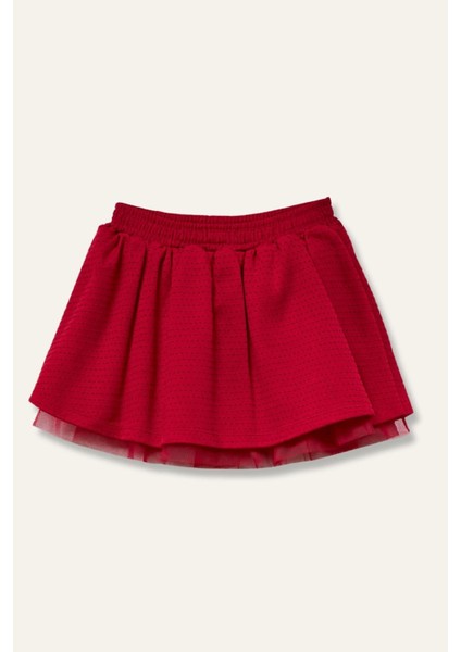 Kız Çocuk Kabarık Etek - Bordo