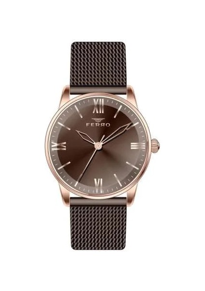Ferro Otantik Renk Hasır Kordonlu Kadın Kol Saati TH-F21182C-S