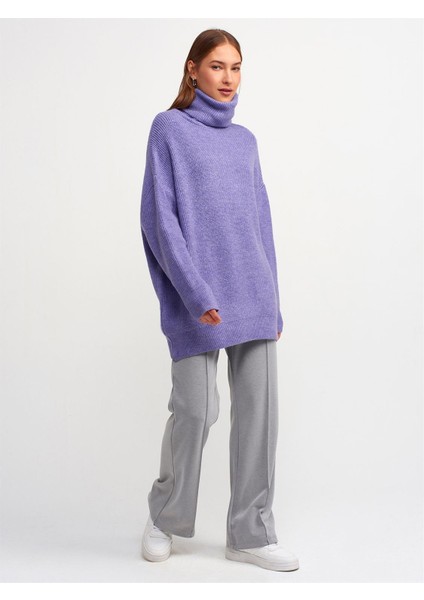 2268 Balıkçı Yaka Geniş Kazak-Mavi modelleri