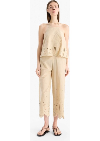 Regular Fit Brode Boyundan Bağlamalı Bluz E0601AX25SM