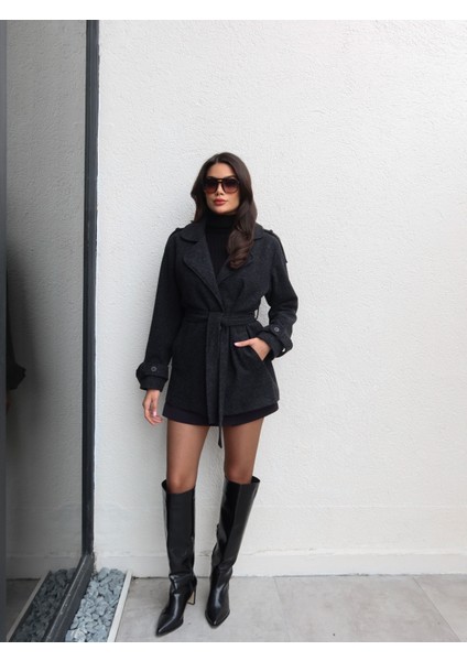 Kol Apolet Bağlamalı Kısa Kaşe Kaban fiyatları