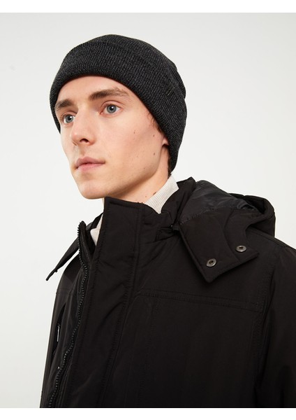 Yeni Sezon Etiket Detaylı Erkek Triko Bere