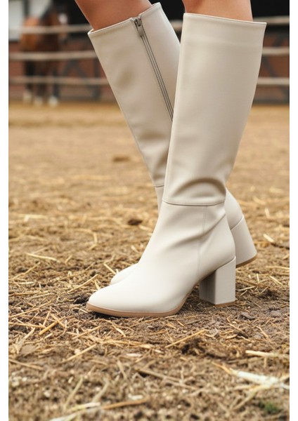 Uzun Topuklu Kadın Çizme | Şık ve Rahat Günlük Diz Altı Bot