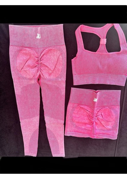 Pilates Yoga Fitness Spor Tayt Takım 3 Lü