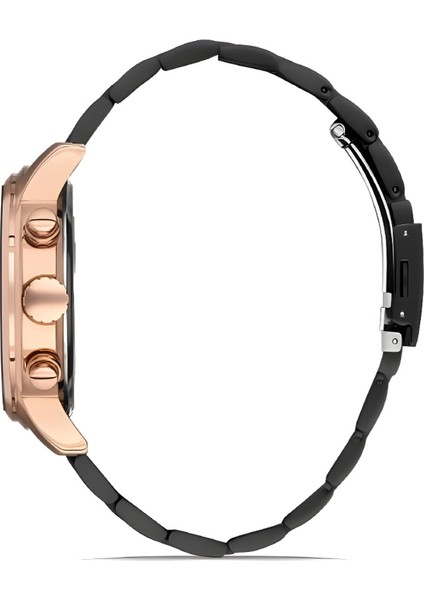 Ferro Siyah Çelik Kordon Erkek Kol Saati Tüm Fonksiyonlar Aktif 3 Atm Su Geçirmez TH-FM31916A-R modelleri