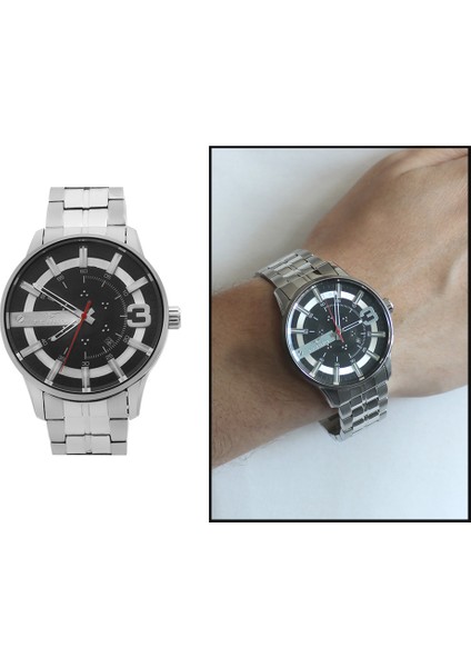 Ferro Gümüş Renk Çelik Kordonlu Erkek Kol Saati TH-F11200A-A2 modelleri