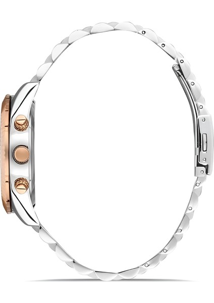 Ferro Rose Gümüş Çelik Kordon Erkek Kol Saati Fonksiyonları Aktif 3 Atm Su Geçirmez TH-FM31289A-E3 modelleri