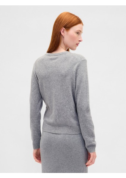 Kadın Gri Cashsoft Crop Hırka fırsatları