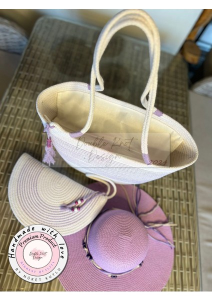 Vero 3lü Takım Plaj Çantası , El Çantası Clutch, Şapka, Totebag,çanta, Yazlık, Hediyelik, fiyatları