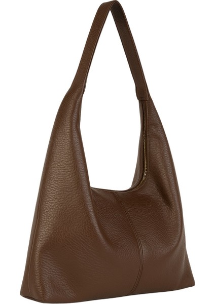 Kadın Acı Kahverengi Salaş Yumuşak Dokulu Büyük Boy Omuz ve Tote Çanta fırsatları