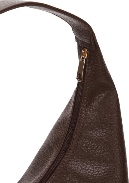 Kadın Acı Kahverengi Salaş Yumuşak Dokulu Büyük Boy Omuz ve Tote Çanta