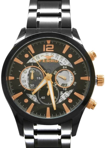 Ferro Çelik-Silikon Değiştirebilir Çift Kordunlu Erkek Kol Saati TH-FM31320AWT-G