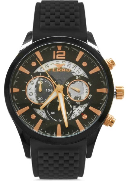 Ferro Çelik-Silikon Değiştirebilir Çift Kordunlu Erkek Kol Saati TH-FM31320AWT-G fiyatları