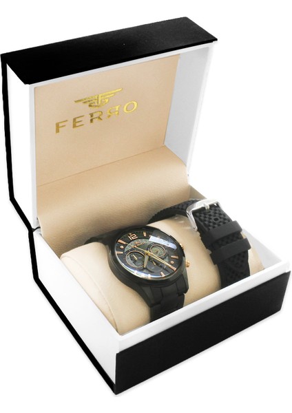 Ferro Çelik-Silikon Değiştirebilir Çift Kordunlu Erkek Kol Saati TH-FM31320AWT-G modelleri