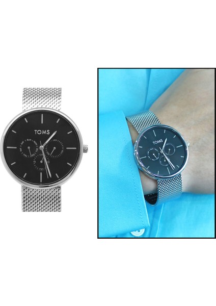 Ferro Gümüş Renk Hasır Kordonlu Erkek Kol Saati TH-TM1844C-1065-A2 modelleri