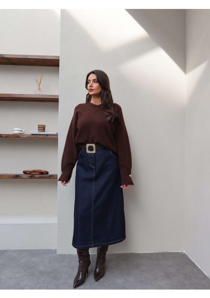 Kemerli Cepli Kot Etek fiyatları