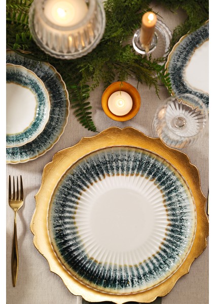 Bone Luz Form 27 Parça 6 Kişilik Yemek Takımı Okyanus