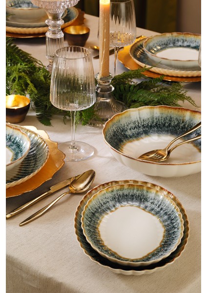 Bone Luz Form 27 Parça 6 Kişilik Yemek Takımı Okyanus fiyatları