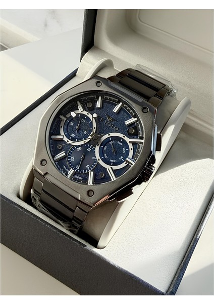 Ferro Siyah Çelik Kordon Erkek Kol Saati Fonksiyonlar Aktif 3 Atm Su Geçirmez TH-FM43023AWT-V fiyatları