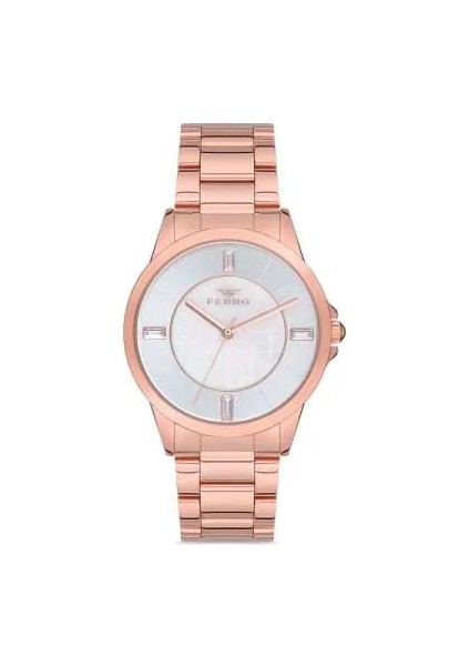 Ferro Rose Renk Çelik Kordonlu Kadın Kol Saati TH-F21091A-C