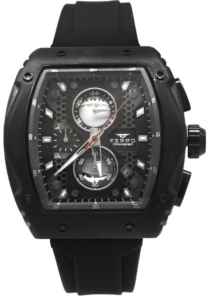 Ferro Siyah Renk Silikon Kordunlu Erkek Kol Saati TH-FM31351DWT-G