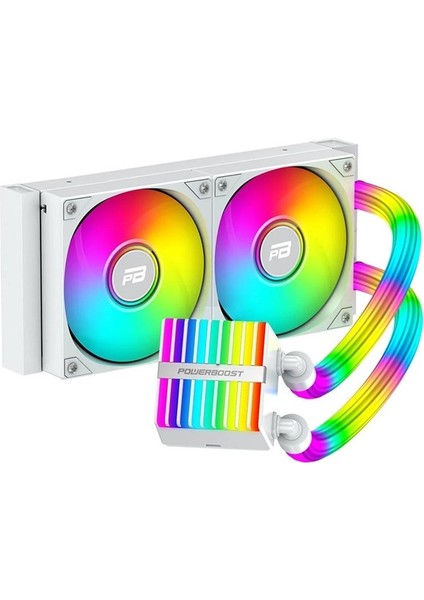 <![cdata[powerboost 240MM Legend 240W PB-LCS-YS240-W Argb AM5-1851P Sıvı Soğutmalı Işlemci Fanı Beyaz]]>