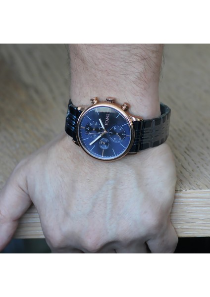 Toms Lacivert Renk Çelik Kordonlu Erkek Kol Saati TH-TM1911A-1018-T fırsatları