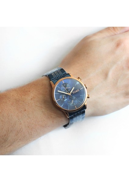 Toms Lacivert Renk Çelik Kordonlu Erkek Kol Saati TH-TM1911A-1018-T indirimleri