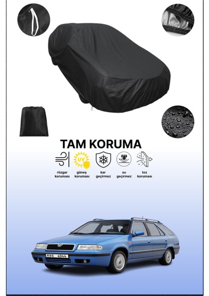 Siyah Skoda Felicia 2 Combi Uyumlu Araba Brandası, Koruyucu Örtü, Oto Branda