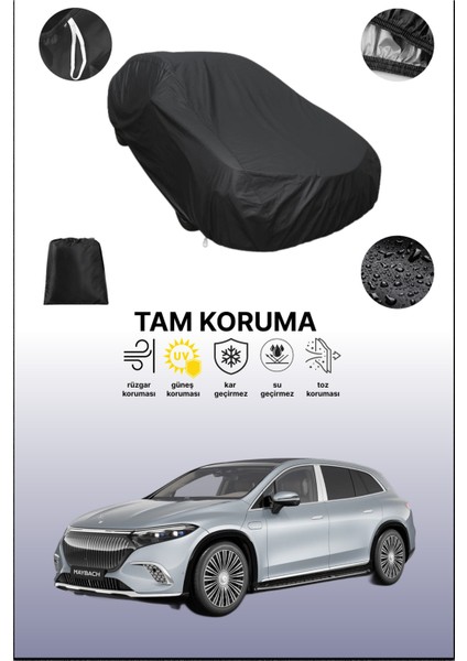 Siyah Mercedes-Benz Maybach Eqs Suv Uyumlu Araba Brandası, Koruyucu Örtü, Oto Branda