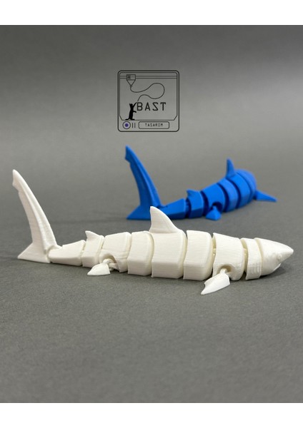 Bast Tasarım 3D Yazıcı Hareketli Eklemli Katil Köpek Balığı Oyuncak Figür modelleri