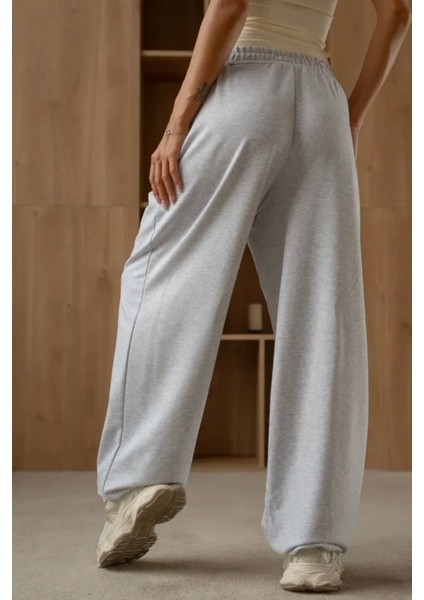 Kalın Kışlık Bol Tarz Eşofman Altı Şardonlu Kadın Erkek Gri / Siyah fiyatları