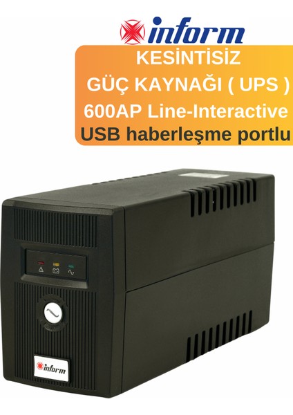 Guardian 600AP Ups Güç Kaynağı USB Haberleşme Portlu