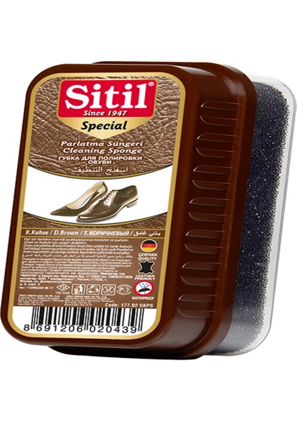 Sitil Geniş Kutulu Parlatıcı Sünger Special - K.kahve