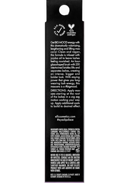 Big Mood Su Geçirmez Maskara Hacim Veren Uzun Süre Kalıcı Maskara indirimleri