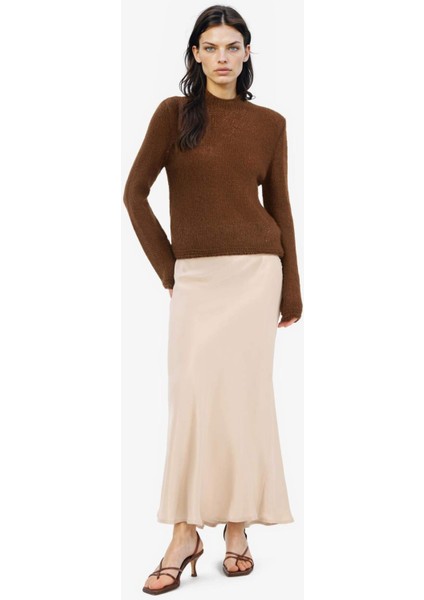 Regular Fit Kayık Yaka Basic Düz Triko Kazak E6997AX25SP