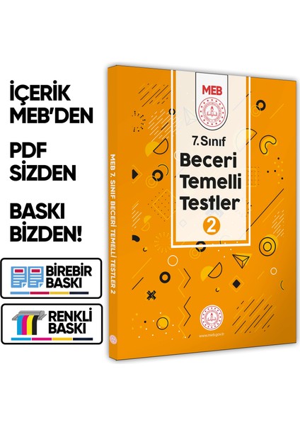 2026 7.Sınıf MEB Beceri Temelli Testler 2. Kitap Örnek Soru Bankası BASKI ÜCRETİ